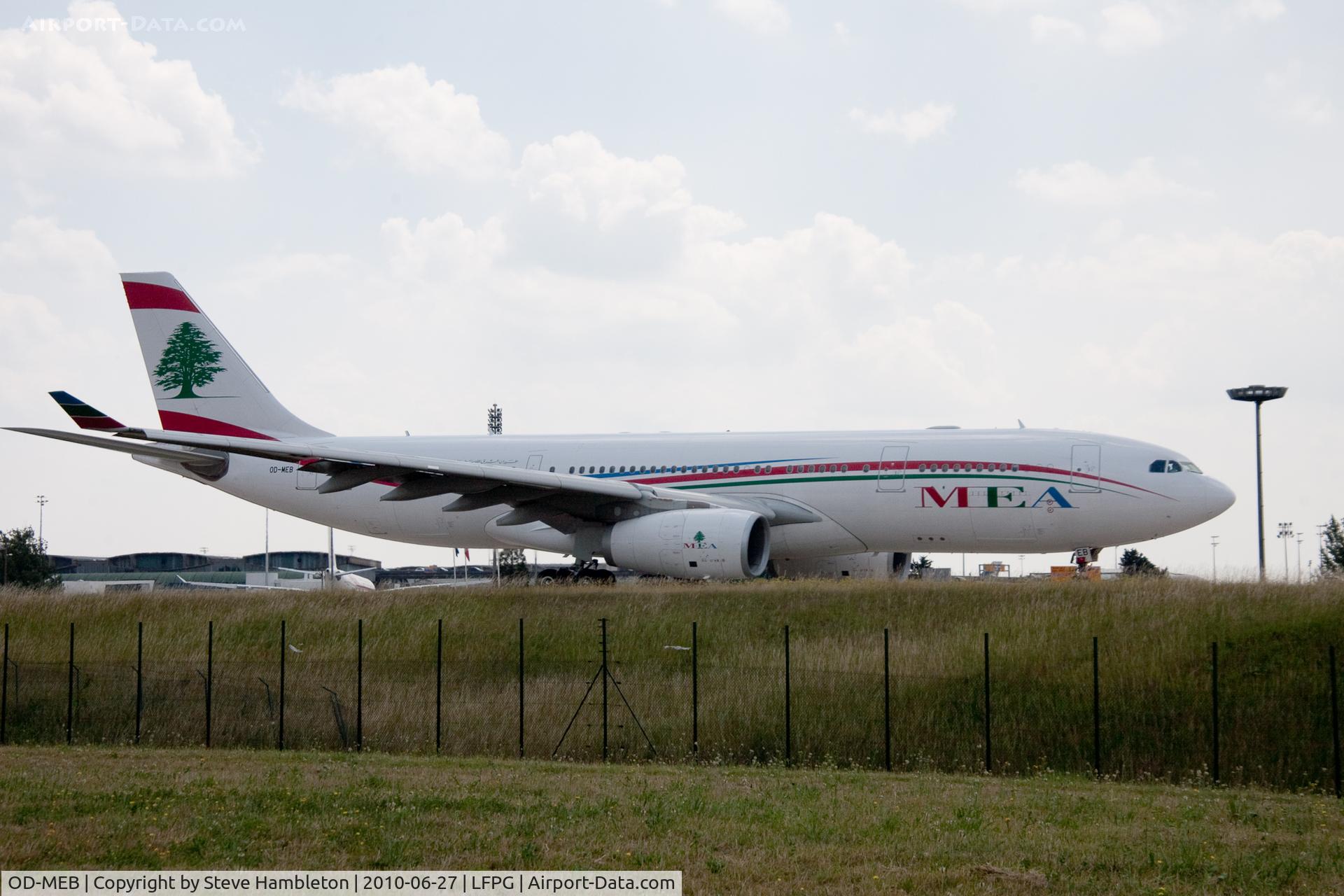 OD-MEB, 2009 Airbus A330-243 C/N 998, From the 'Mound' at Paris Charles-de-Gaulle