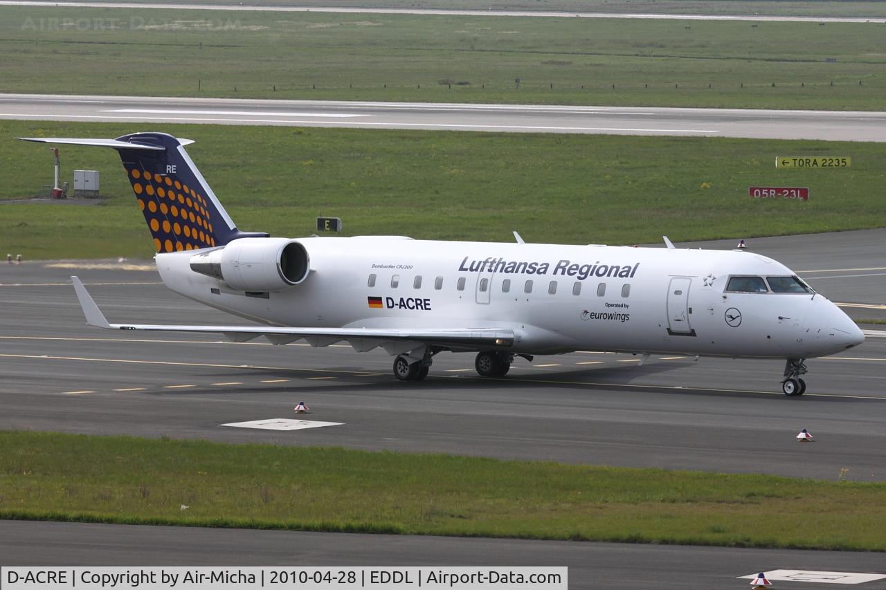 D-ACRE, 2002 Bombardier CRJ-200ER (CL-600-2B19) C/N 7607, Eurowings, Canadair CL-600-2B19 Regional Jet CRJ-200LR, CN: 7607