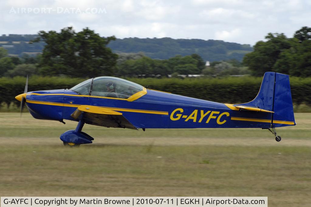 G-AYFC, 1970 Rollason Druine D-62B Condor C/N RAE/644, SHOT AT HEADCORN