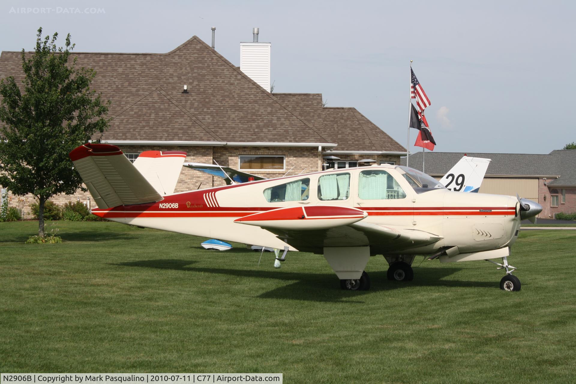 N2906B, 1953 Beech D35 C/N D-3551, Beech D35