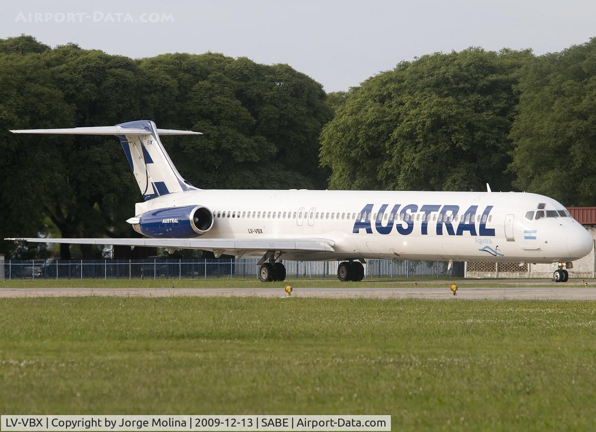 LV-VBX, 1992 McDonnell Douglas MD-88 C/N 53047, Taxi to RWY 31.