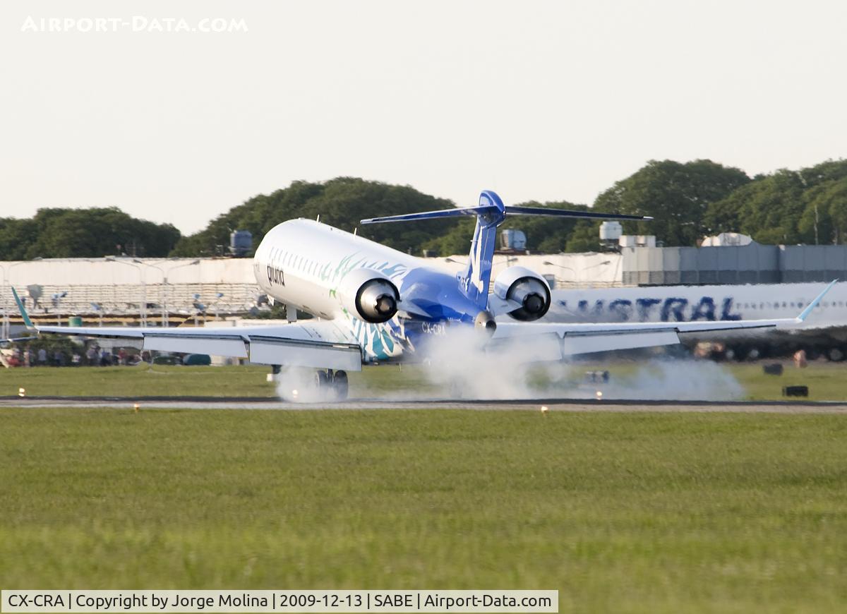 CX-CRA, 2008 Bombardier CRJ-900LR (CL-600-2D24) C/N 15165, Touch down...