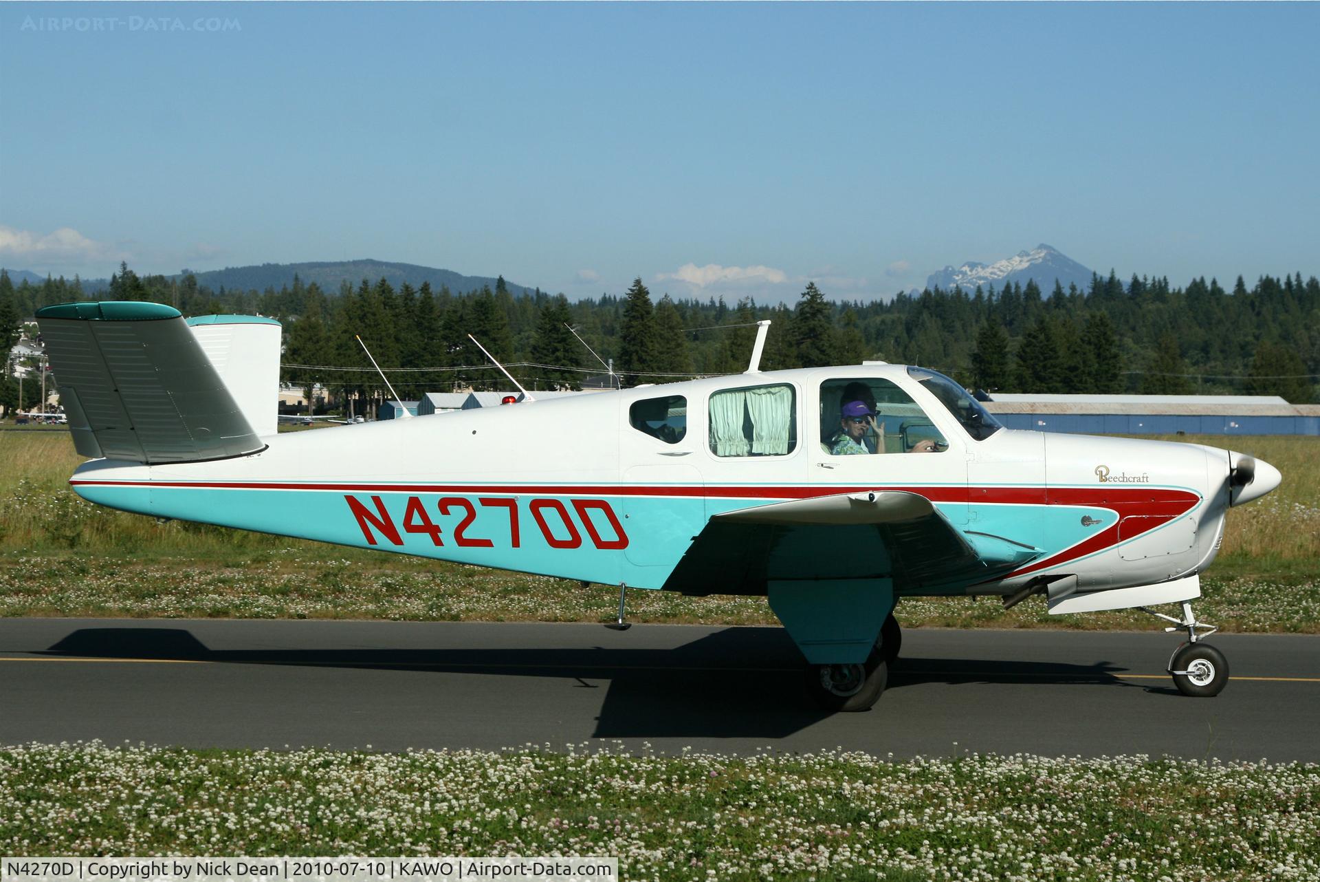 N4270D, 1956 Beech G35 Bonanza C/N D-4490, KAWO