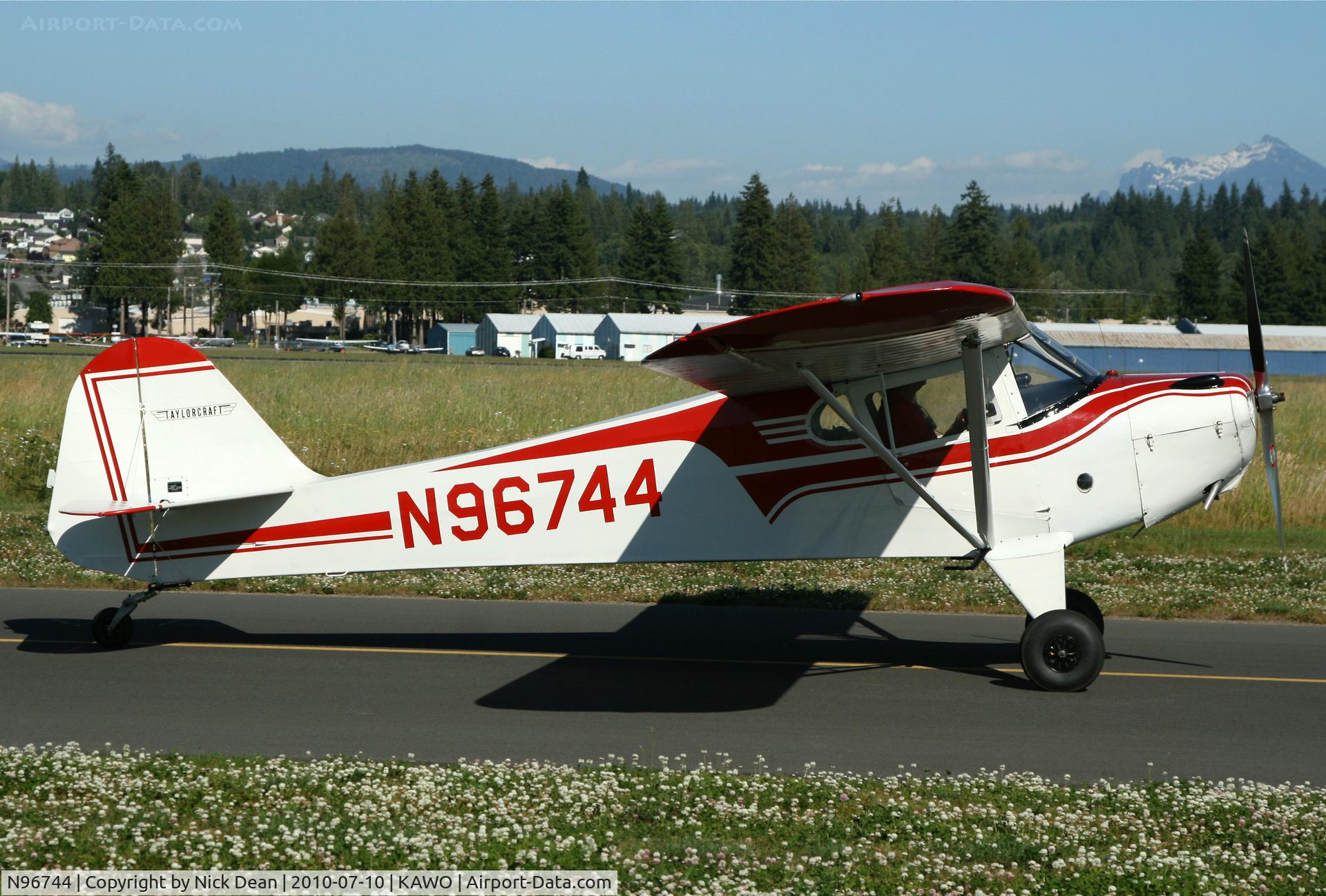 N96744, 1946 Taylorcraft BC12-D C/N 9044, KAWO