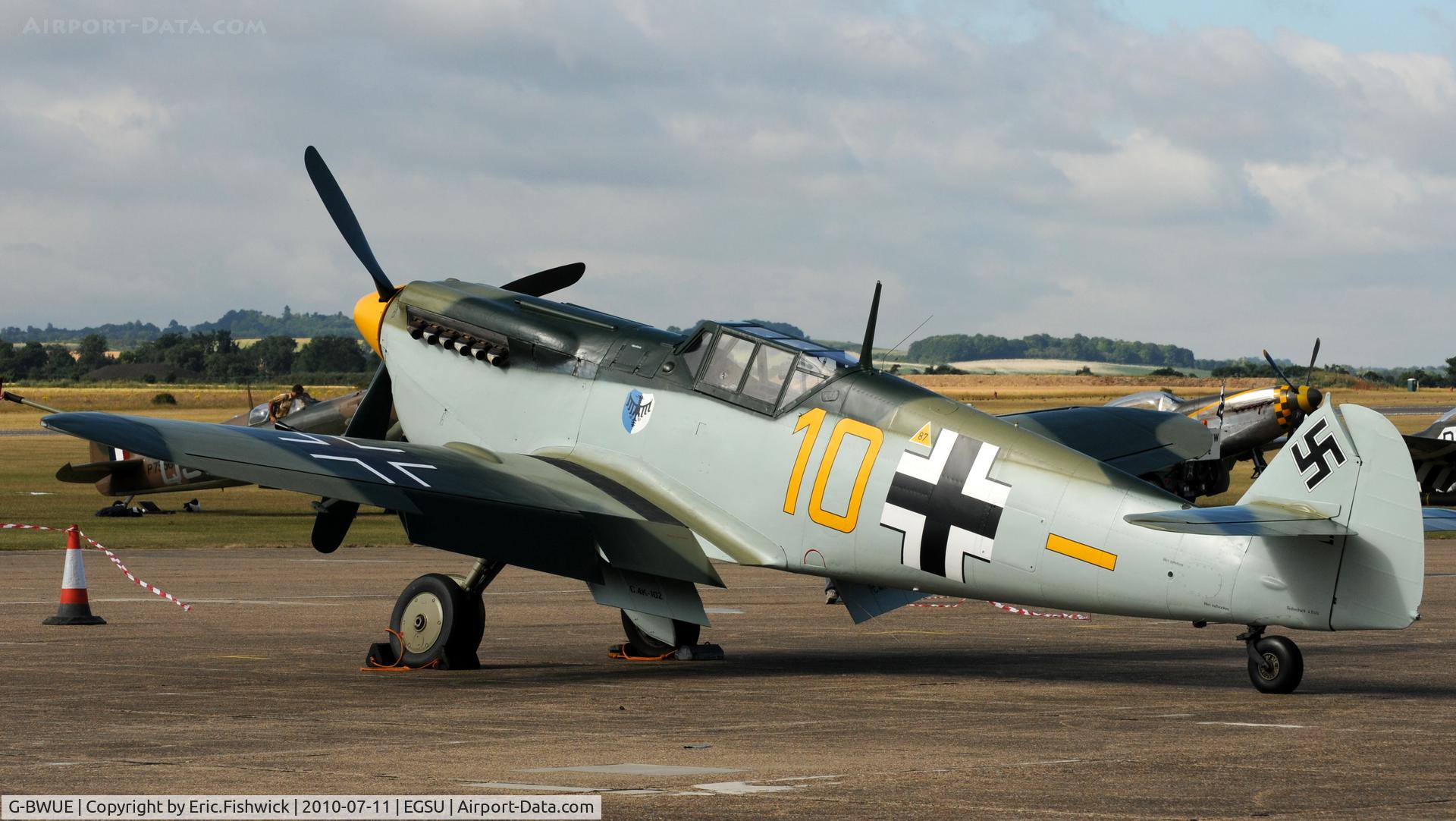 G-BWUE, 1949 Hispano HA-1112-M1L Buchon C/N 172, 1. G-BWUE at the magnificent Duxford Flying Legends Air Show July 2010