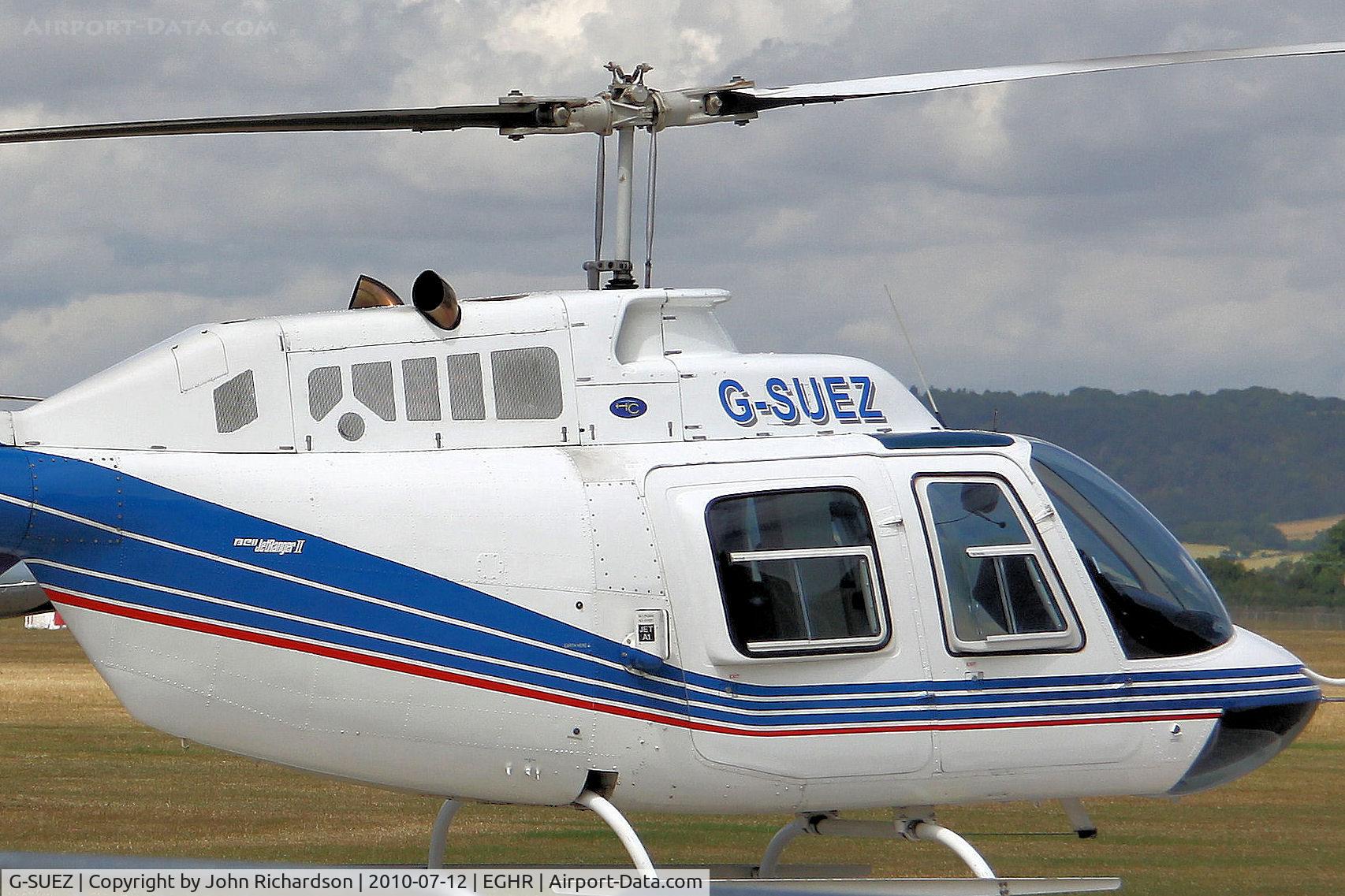G-SUEZ, 1970 Agusta AB-206B JetRanger II C/N 8319, Parked at Goodwood