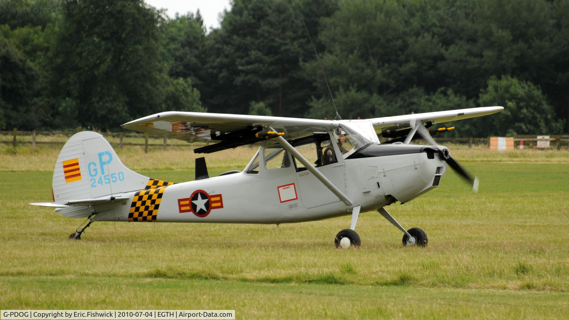 G-PDOG, 1957 Cessna 305C C/N 24550, 2. G-PDOG at Shuttleworth American Air Display 4th. July 2010