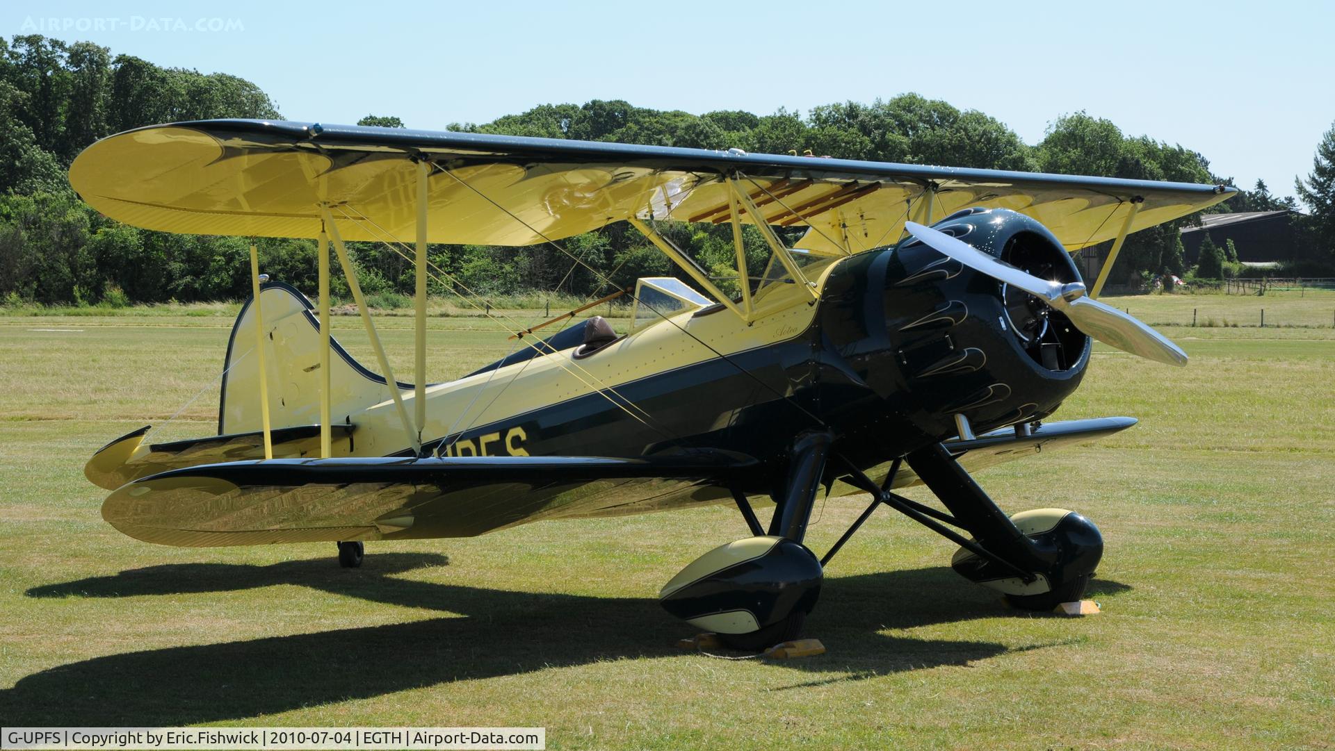 G-UPFS, 1941 Waco UPF-7 C/N 5660, 3. G-UPFS at Shuttleworth American Air Display 4th. July 2010