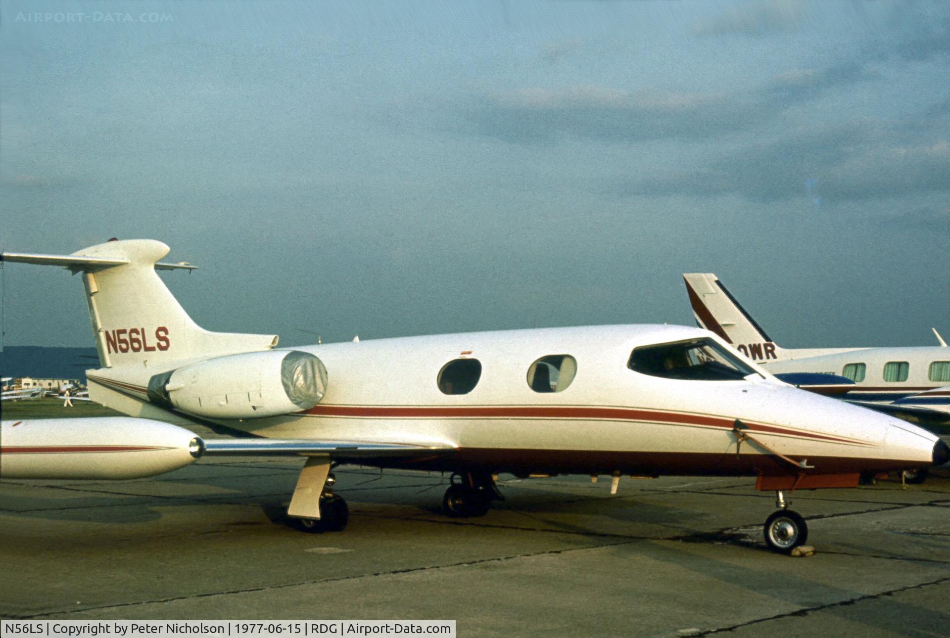 N56LS, 1968 Learjet 24 C/N 24-178, Learjet 24 on display at the 1977 Reading Airshow.