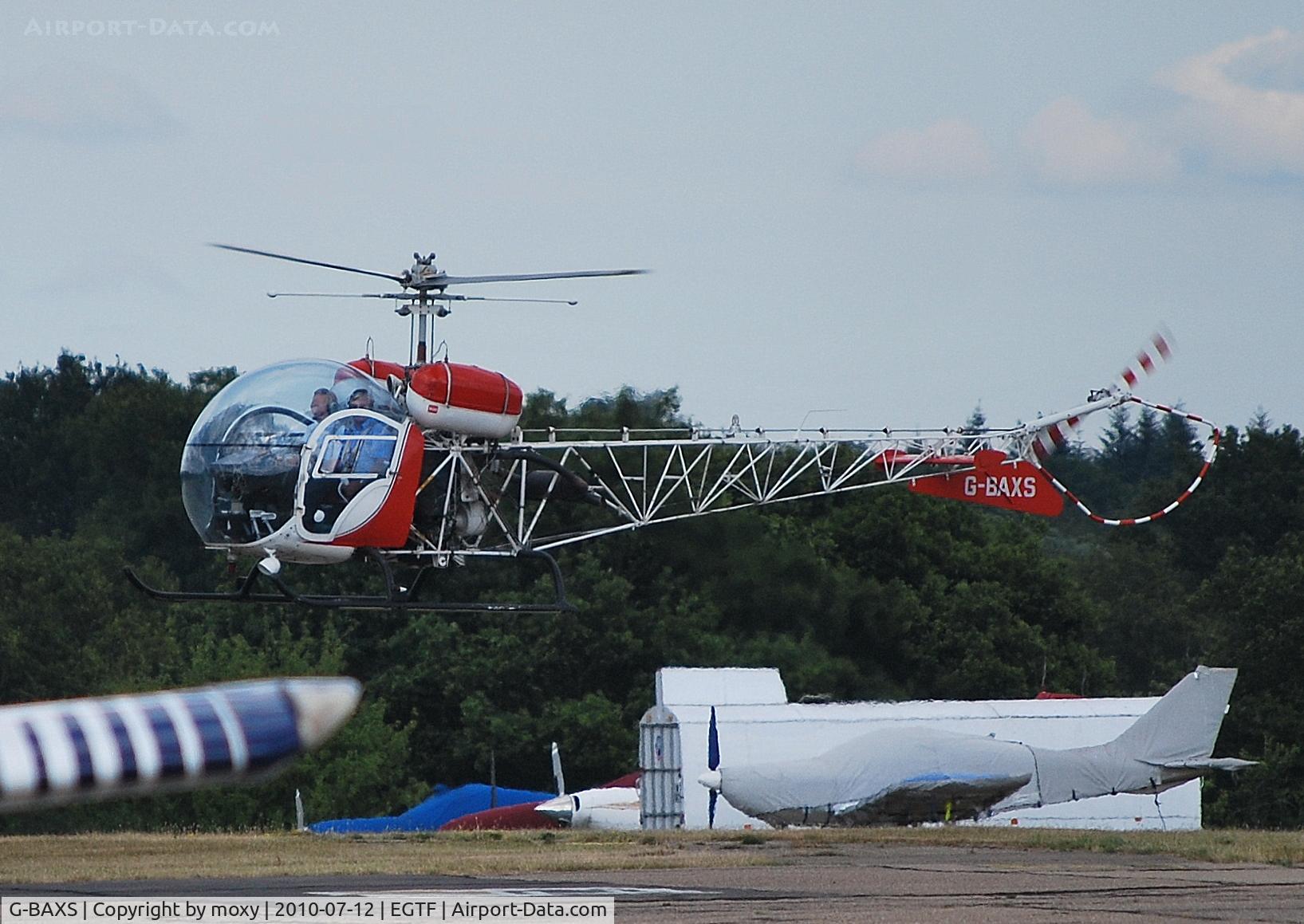 G-BAXS, 1969 Bell 47G-5 C/N 7908, Bell 47G-5 Ex 5B-CFB at Fairoaks