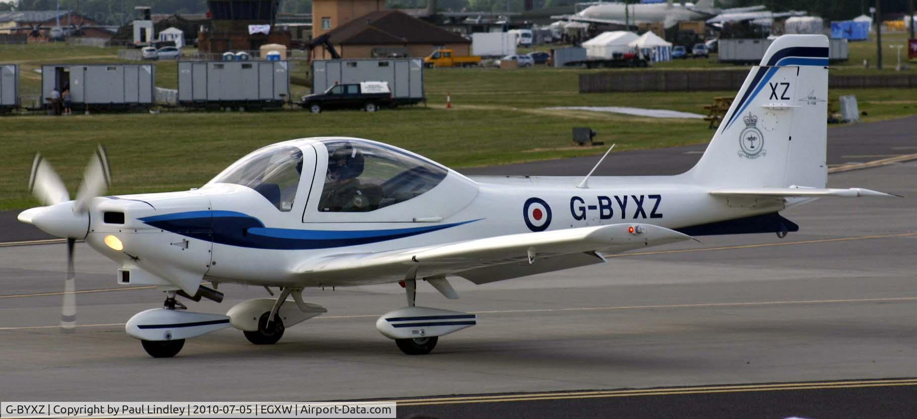 G-BYXZ, 2001 Grob G-115E Tutor T1 C/N 82182/E, departures day