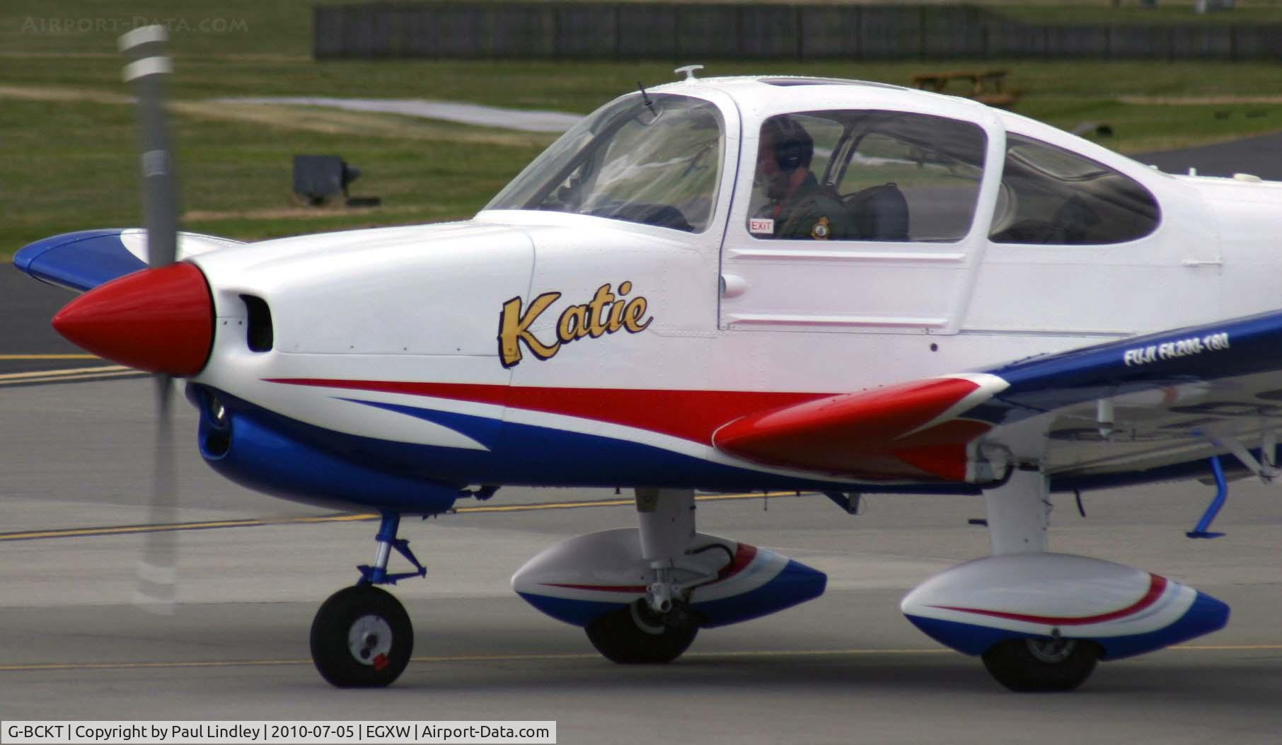 G-BCKT, 1974 Fuji FA-200-180 Aero Subaru C/N 251, departing after the airshow