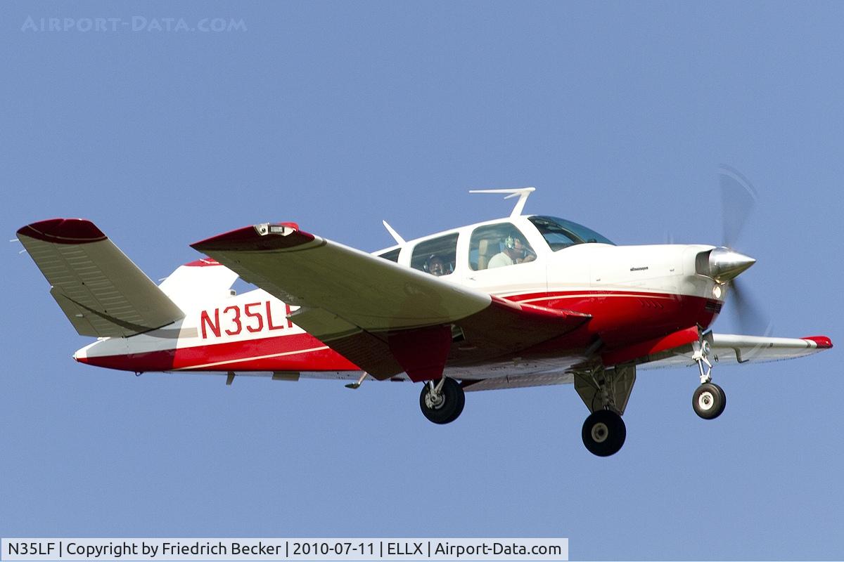 N35LF, 1976 Beech V35B Bonanza C/N D-9820, short final RW24