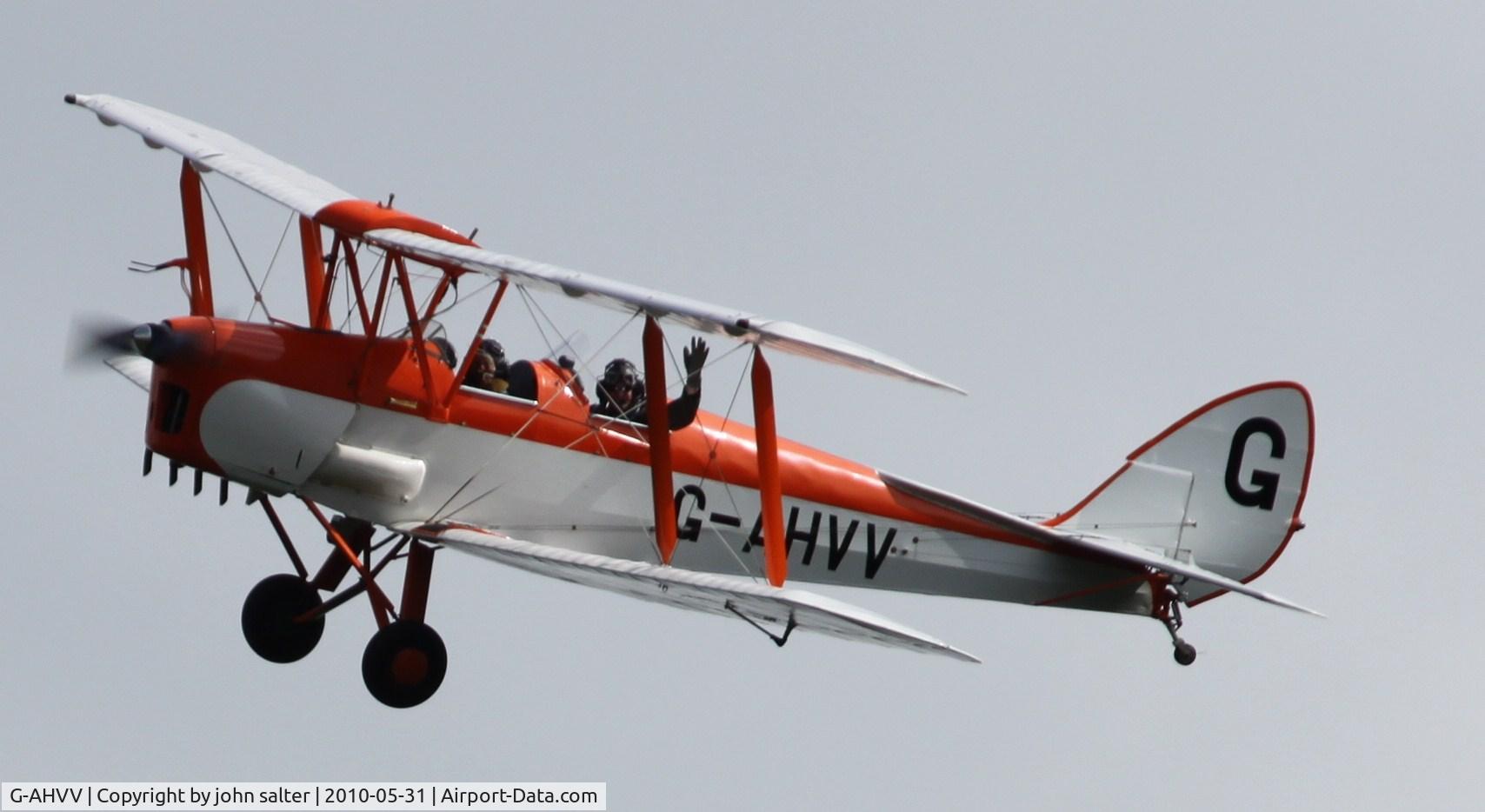 G-AHVV, 1943 De Havilland DH-82A Tiger Moth II C/N 86123, this pic was taken at wellington monument , may 2010