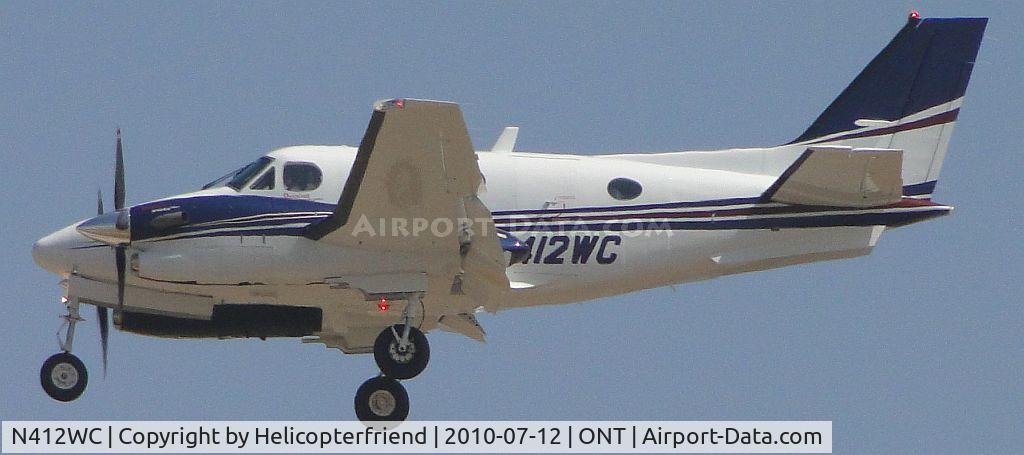N412WC, Hawker Beechcraft Corp C90GTI King Air C/N LJ-1916, On final to 26R