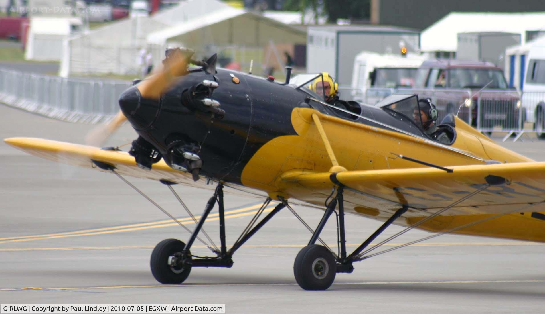 G-RLWG, 1942 Ryan PT-22 Recruit (ST3KR) C/N 1716, departing after the airshow