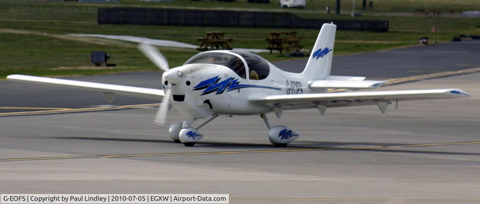 G-EOFS, 1999 Europa Tri Gear C/N PFA 247-13033, departing after being on static at the airshow