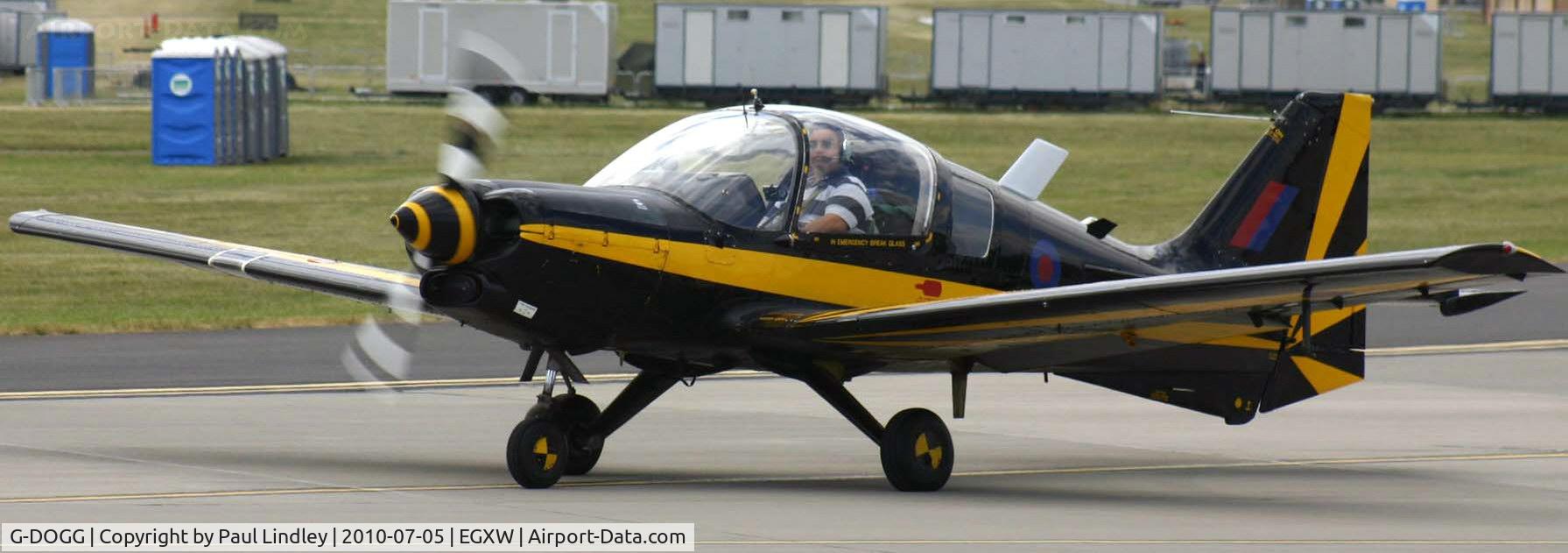 G-DOGG, 1974 Scottish Aviation Bulldog T.1 C/N BH120/308, after the airshow departure