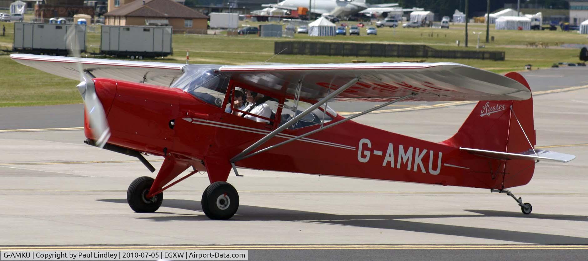 G-AMKU, 1951 Auster J-1B Aiglet C/N 2721, departing after the airshow