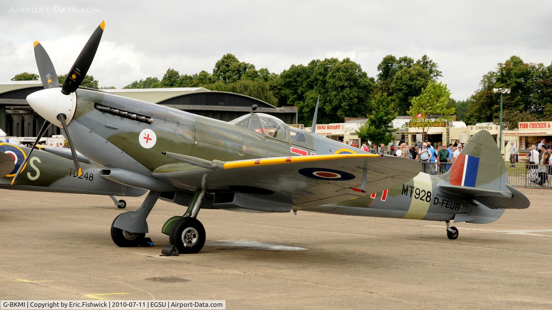 G-BKMI, 1944 Supermarine 359 Spitfire HF.VIIIc C/N 6S/583793, 1. MT928 at the magnificent Duxford Flying Legends Air Show July 2010