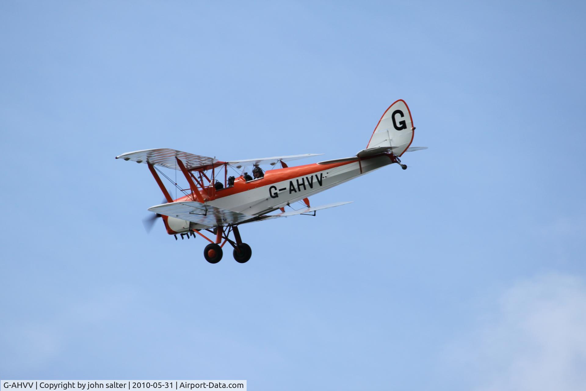 G-AHVV, 1943 De Havilland DH-82A Tiger Moth II C/N 86123, wellington monument may 2010