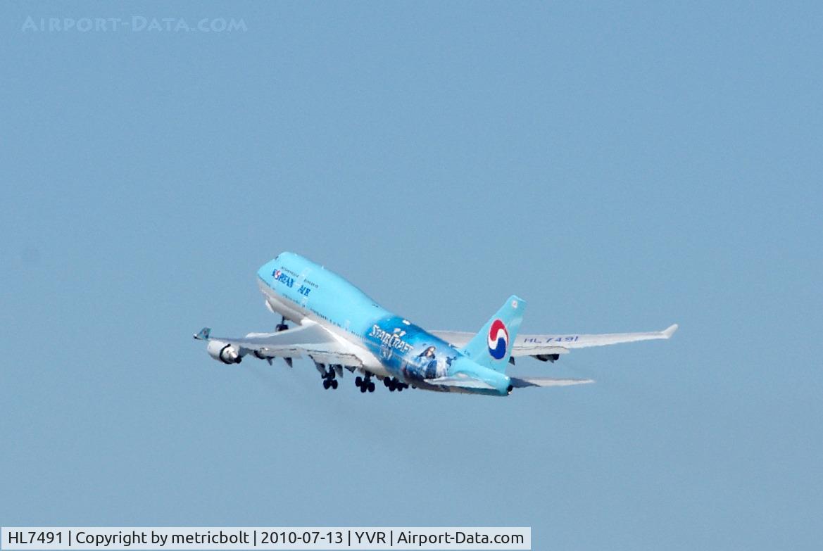 HL7491, Boeing 747-4B5 C/N 27341, Departure for Seoul ,Starcraft c/s