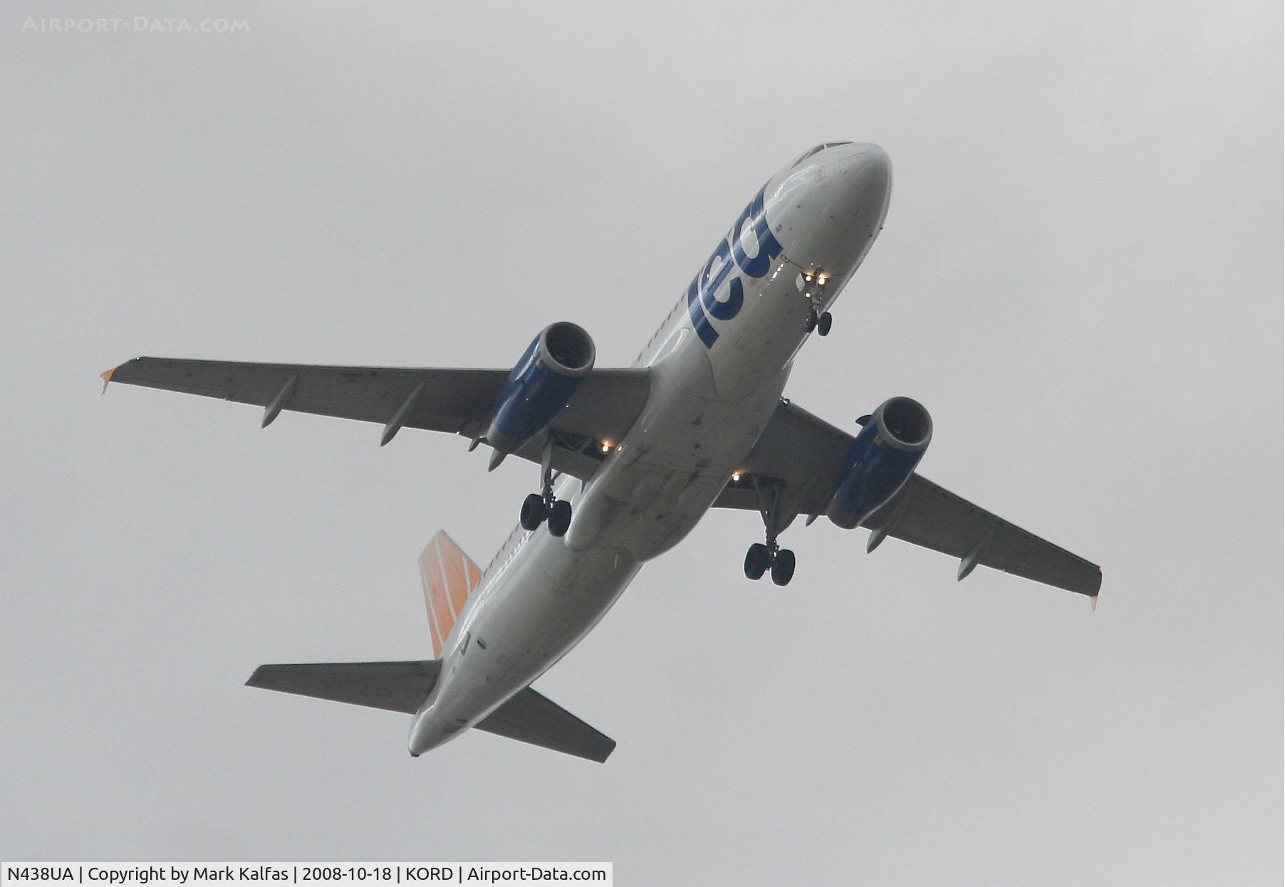 N438UA, 1997 Airbus A320-232 C/N 678, United/TED Airbus A320-232, N438UA 22R approach KORD.