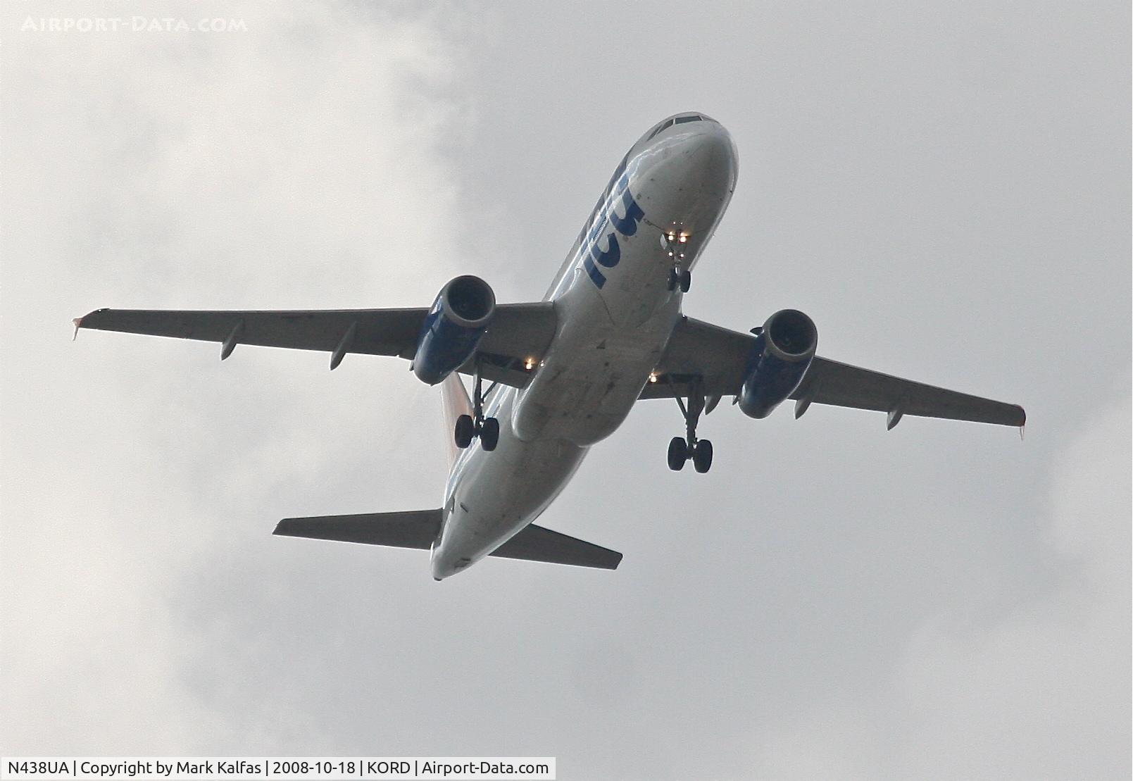 N438UA, 1997 Airbus A320-232 C/N 678, United/TED Airbus A320-232, N439UA 22R approach KORD.