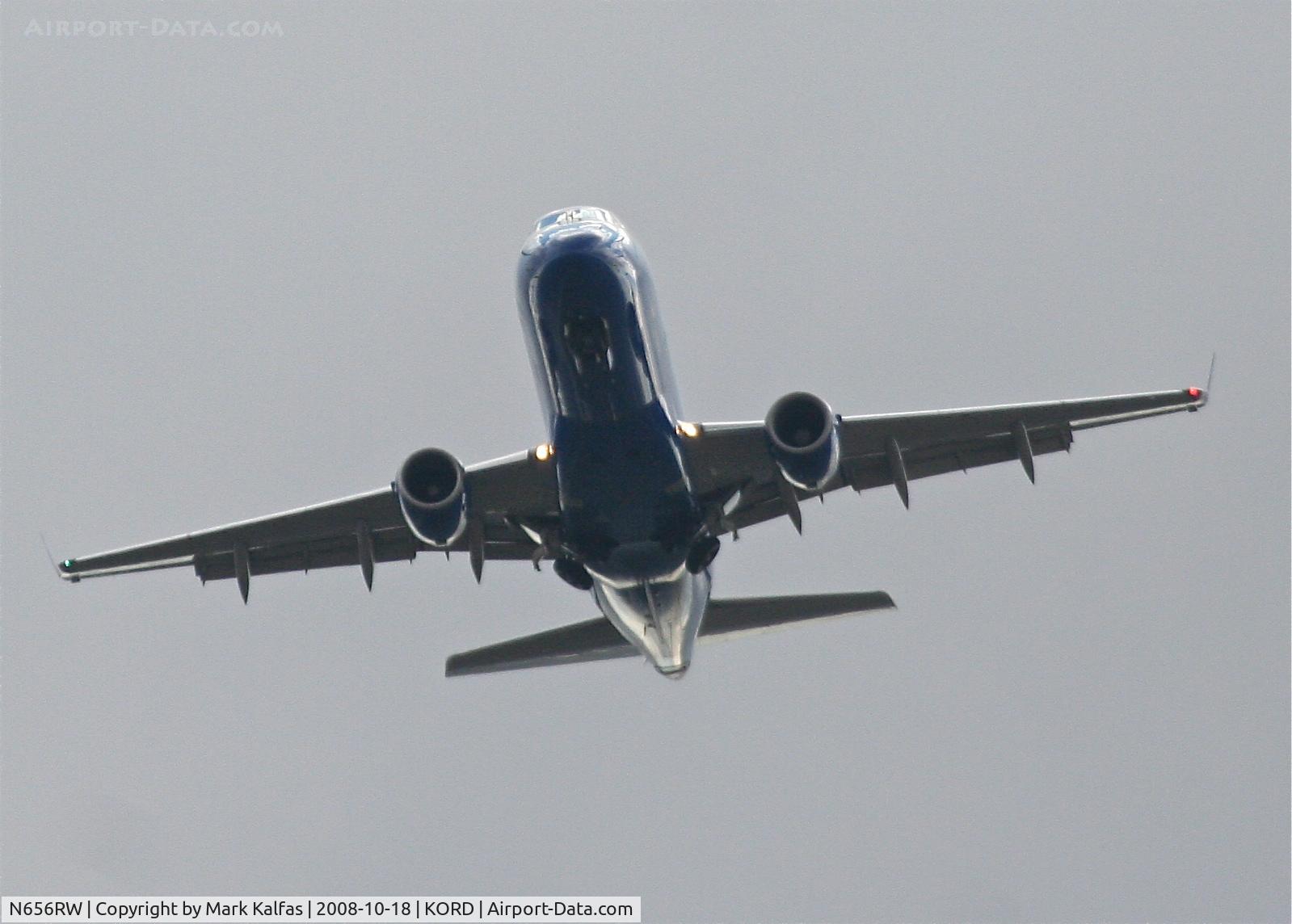 N656RW, 2005 Embraer 170SE (ERJ-170-100SE) C/N 17000113, Shuttle America Embraer ERJ 170-100 SE, N656RW 22R approach KORD.