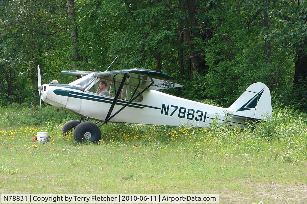 N78831, 1947 Piper PA-11 Cub Special C/N 11-1605, 1947 Piper PA-11, c/n: 11-1605 at the old gravel strip in the centre of Talkeetna town