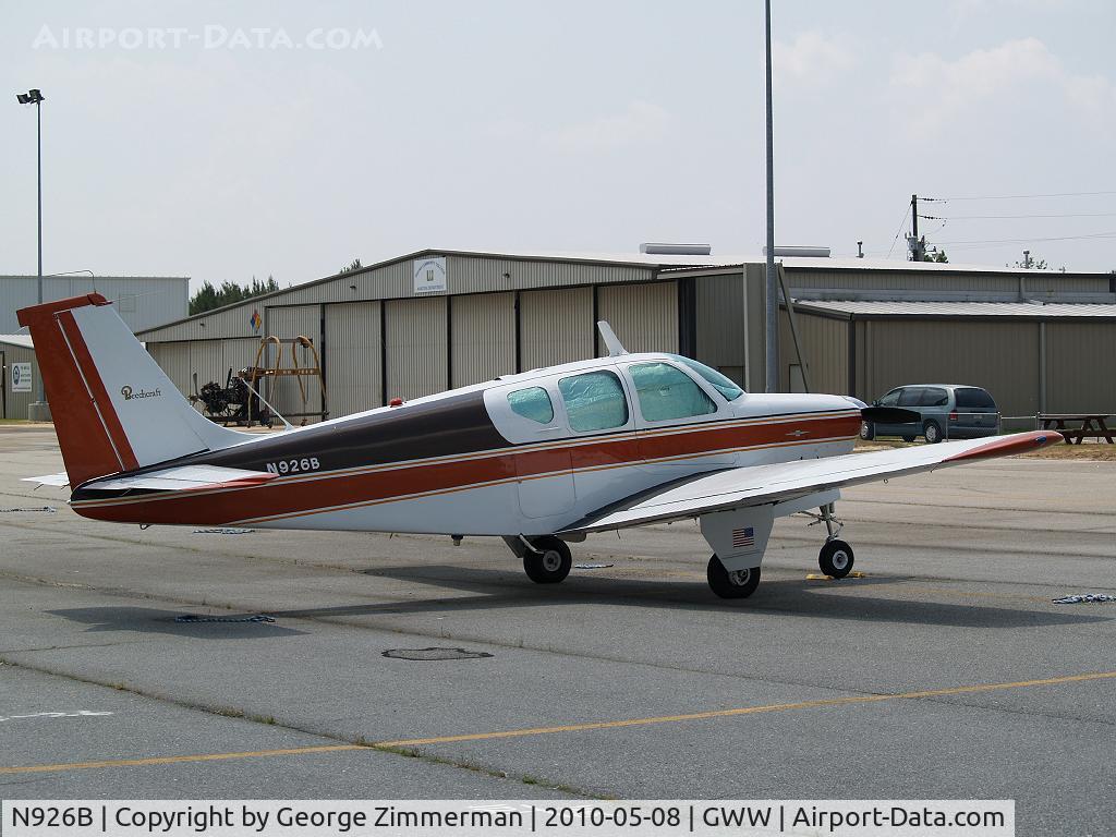 N926B, 1961 Beech 35-A33 Debonair C/N CD-366, Long term Parking