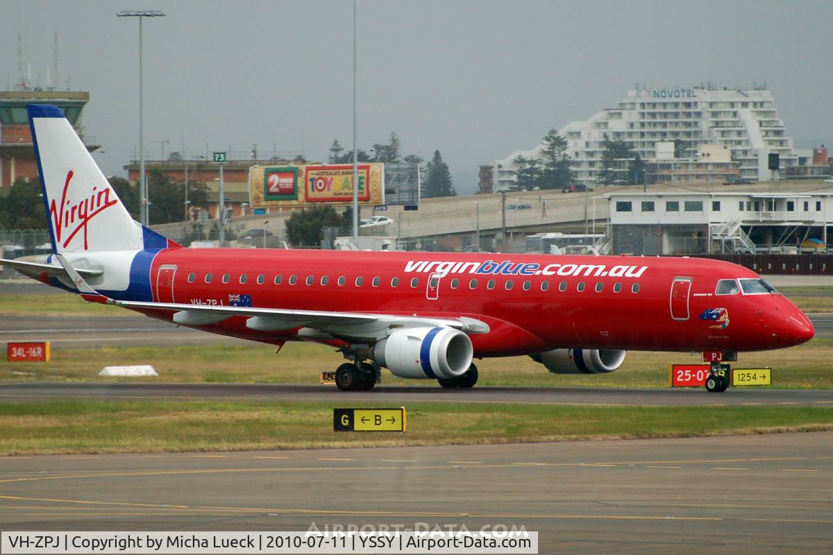 VH-ZPJ, 2008 Embraer 190AR (ERJ-190-100IGW) C/N 19000209, At Sydney