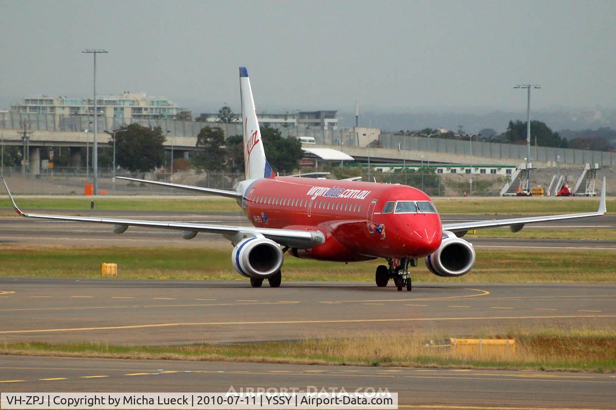 VH-ZPJ, 2008 Embraer 190AR (ERJ-190-100IGW) C/N 19000209, At Sydney