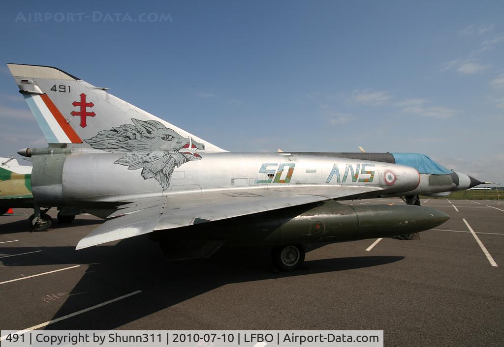 491, Dassault Mirage IIIE C/N 491, Preserved inside Old Wings Association... Special 50th anniversary c/s...