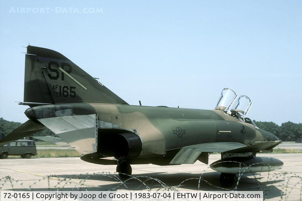 72-0165, McDonnell Douglas F-4E Phantom II C/N 4366, On the 4th of July this Phantom intended to return to Spang, forgetting the bases was closed due to Independence Day. It remaind on holding point considerable time waiting for an alternate.