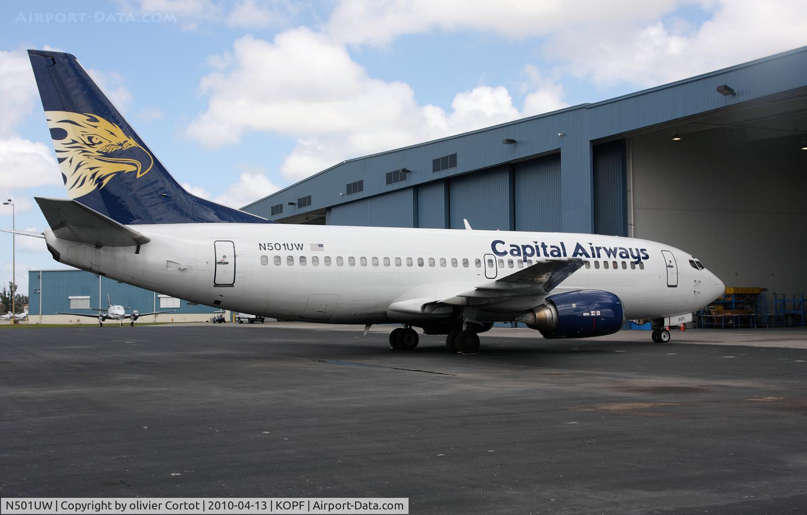 N501UW, 1985 Boeing 737-301 C/N 23231, opa locka airport,