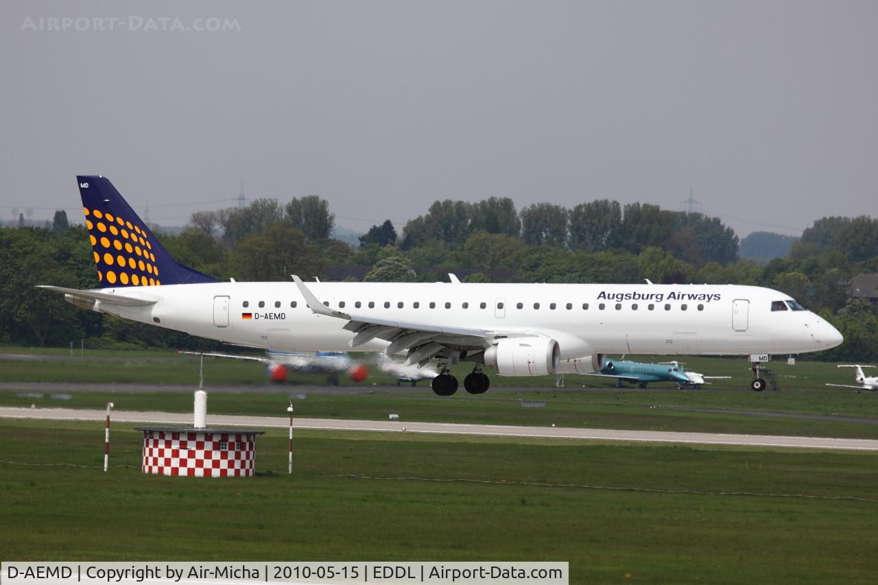 D-AEMD, 2009 Embraer 195LR (ERJ-190-200LR) C/N 19000305, Augsburg Airways, Embraer ERJ-195LR (ERJ-190-200 LR), CN: 19000305