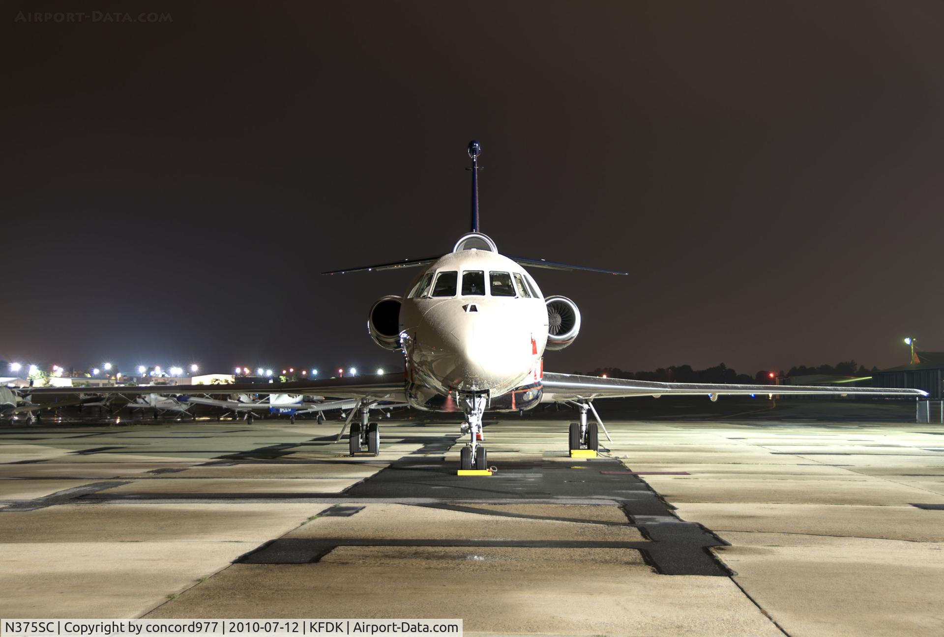 N375SC, 2008 Dassault Falcon 900EX C/N 215, Seen at KFDK on 7/12/2010