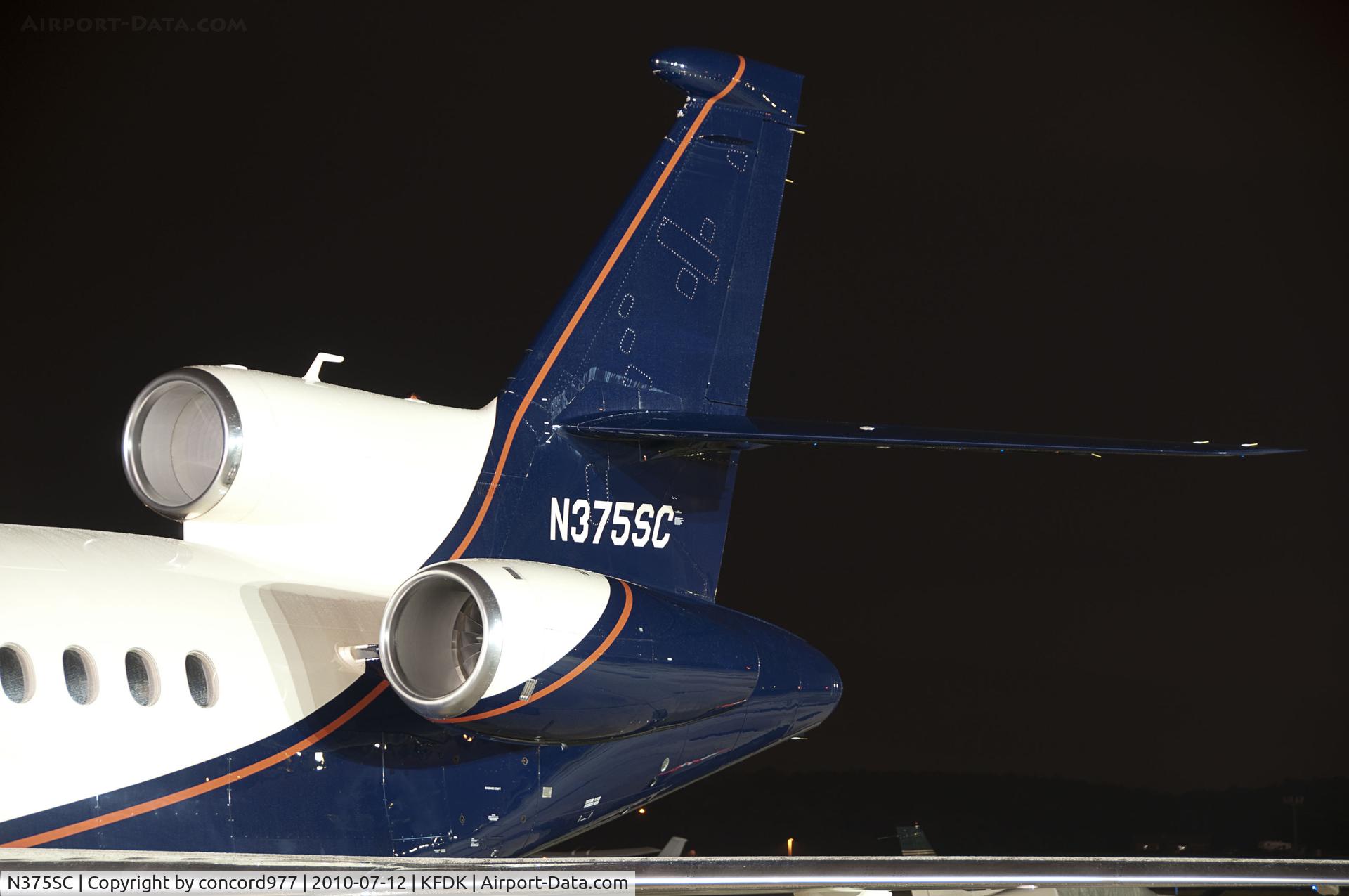 N375SC, 2008 Dassault Falcon 900EX C/N 215, Seen at KFDK on 7/12/2010