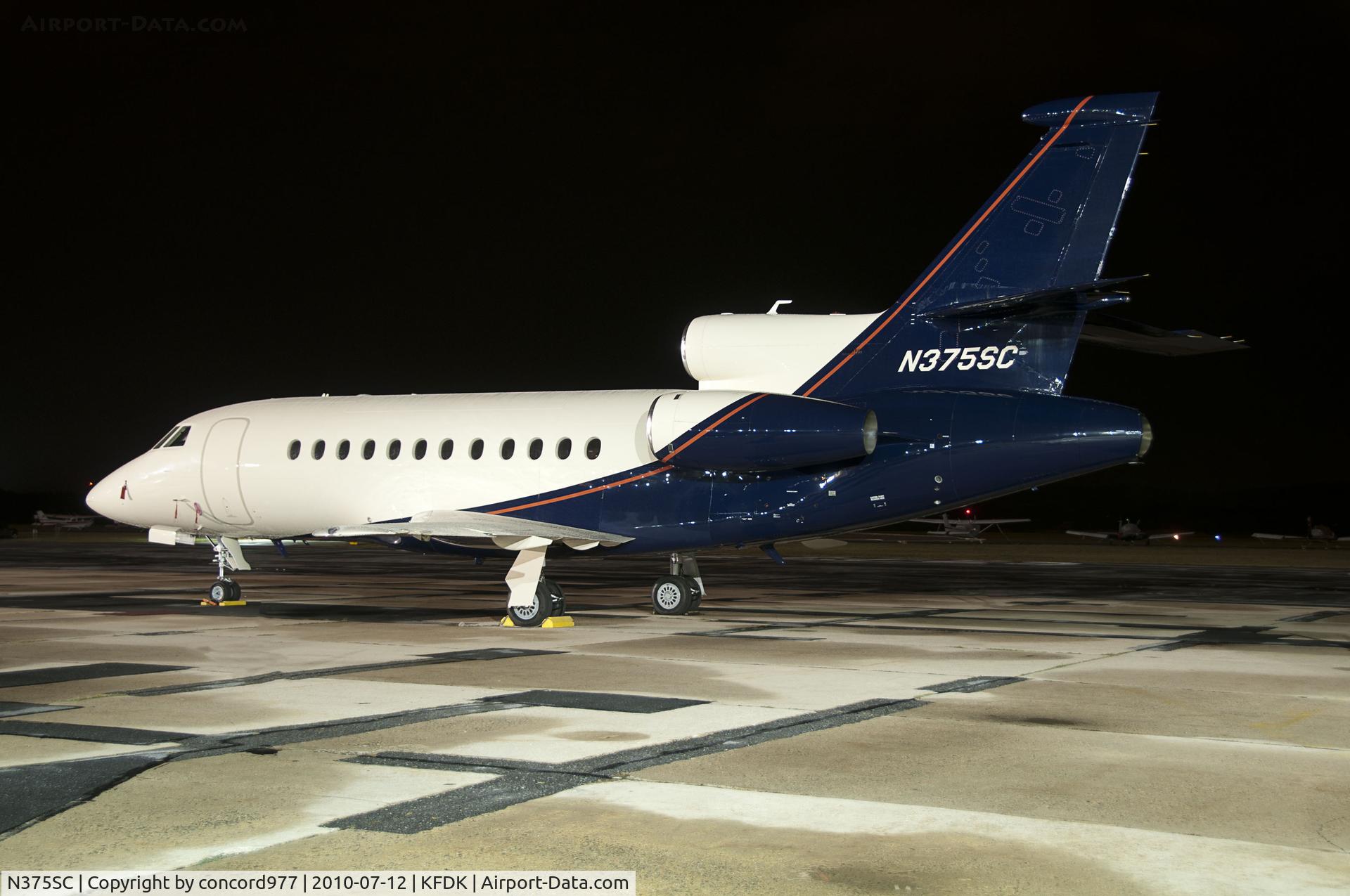 N375SC, 2008 Dassault Falcon 900EX C/N 215, Seen at KFDK on 7/12/2010