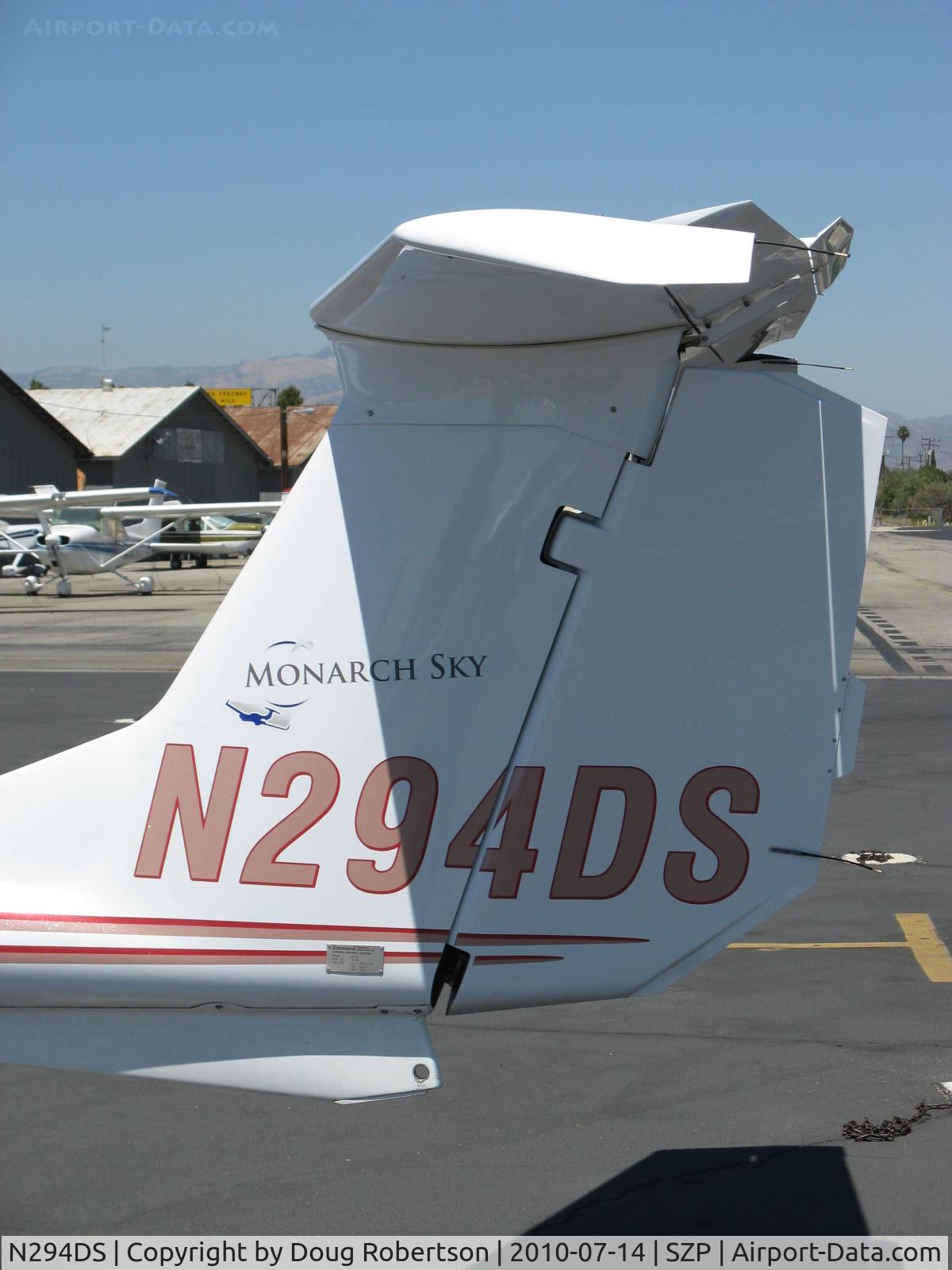 N294DS, 2008 Diamond DA-40 Diamond Star C/N 40.959, 2008 Diamond Acft. Inds. DA 40 DIAMOND STAR, Lycoming IO-360-MIA+ 180 Hp, T-tail