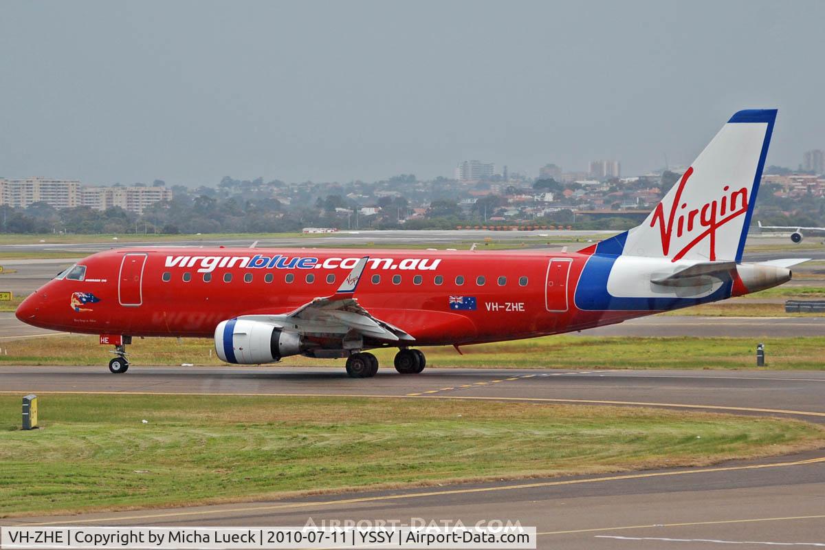 VH-ZHE, 2008 Embraer 170LR (ERJ-170-100LR) C/N 17000247, At Sydney