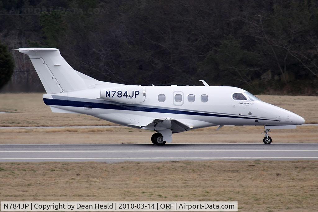N784JP, 2009 Embraer EMB-500 Phenom 100 C/N 50000074, Executive Jet Partners LLC Embraer 500 Phenom 100 N784JP starting takeoff roll on RWY 23 from taxiway Foxtrot enroute to Westchester County Airport (KHPN). The flight was diverted to Danbury Municipal Airport (KDXR).