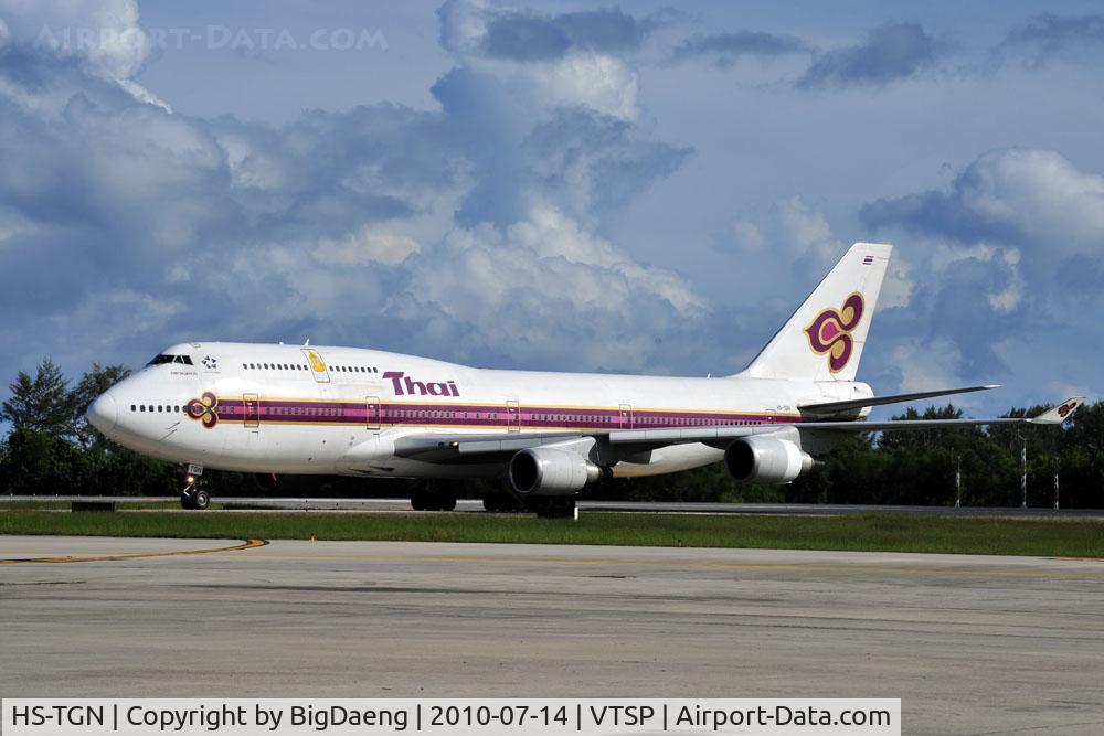 HS-TGN, 1992 Boeing 747-4D7 C/N 26615, At Phuket