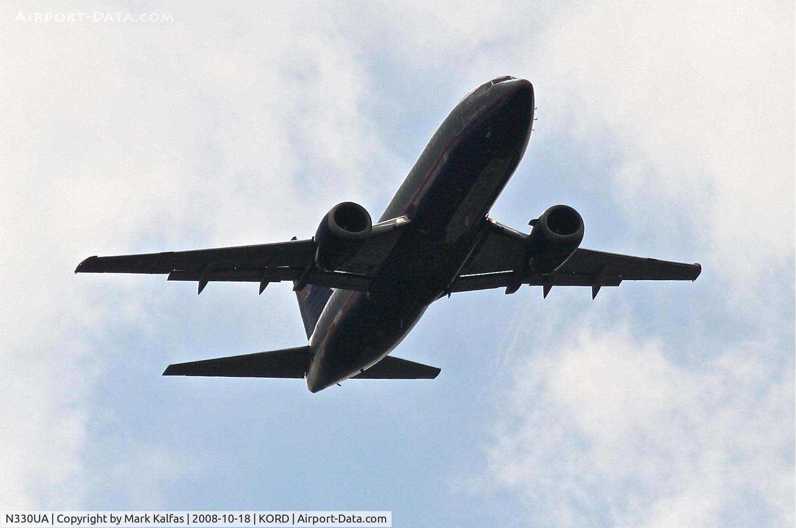 N330UA, 1988 Boeing 737-322 C/N 24191, United Airlines Boeing 737-322, N330UA 4R approach KORD.