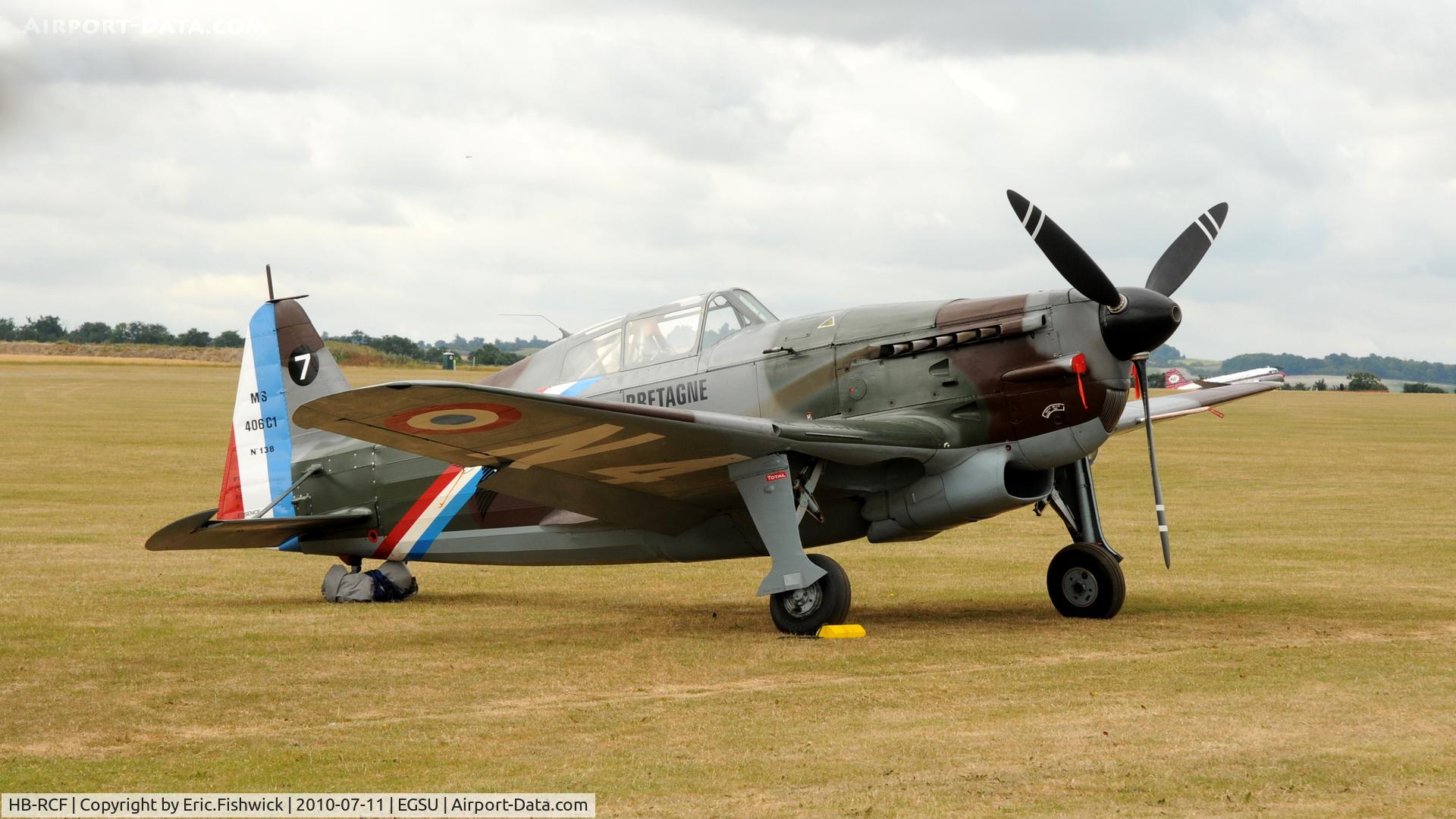 HB-RCF, 1942 Morane-Saulnier D-3801 (MS-412) C/N 194, HB-RCF marked as Morane Saulnier MS.406 at the magnificent Duxford Flying Legends Air Show July 2010