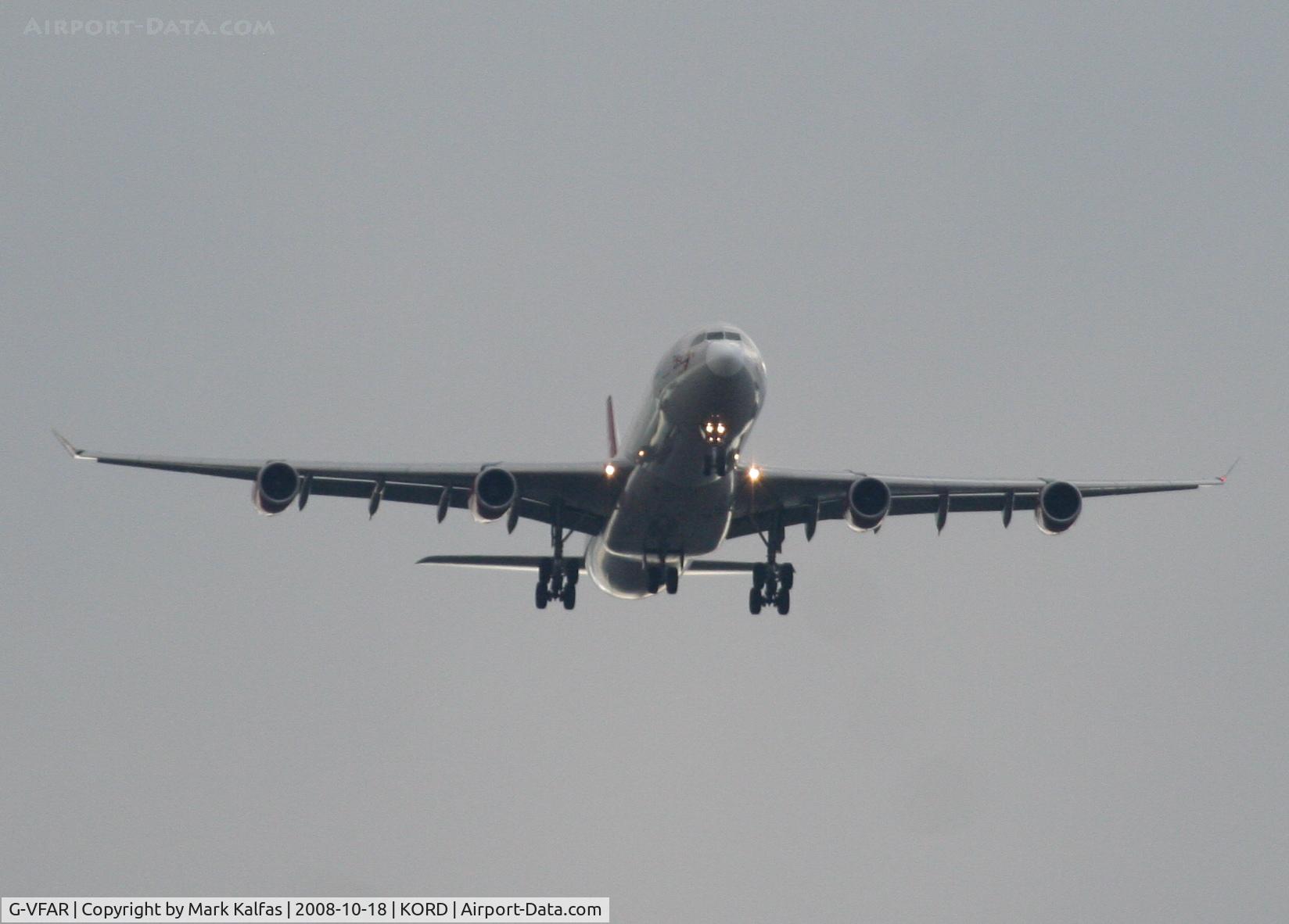 G-VFAR, 1998 Airbus A340-313X C/N 225, Virgin Airbus A340-313, G-VFAR 4R approach KORD.
