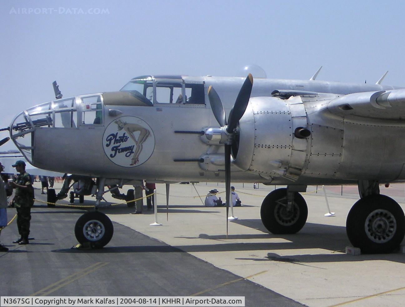 N3675G, 1944 North American B-25J Mitchell Mitchell C/N 108-33698, North American B-25J Mitchell, N3675G Photo Fanny on the ramp during 2004 Air Faire at KHHR.