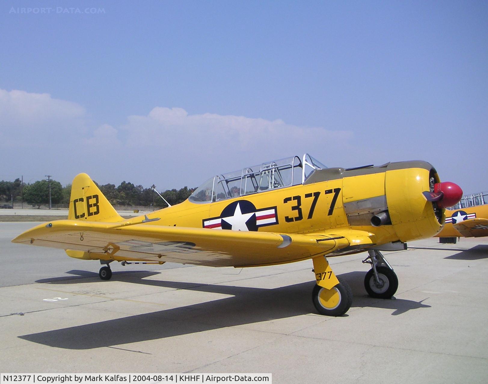 N12377, North American SNJ-5 Texan Texan C/N 85086, North American SNJ-5 Texan, N12377 on display at the 2004 Air Faire KHHR.