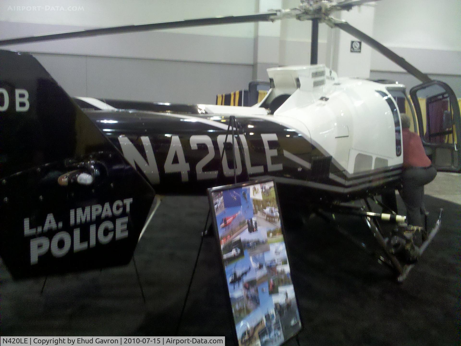 N420LE, 2006 Enstrom 480B C/N 5101, LA Impact police helicopter on display at the Airborne Law Enforcement Assocation convention, Tucson Convention Center, Tucson AZ.
